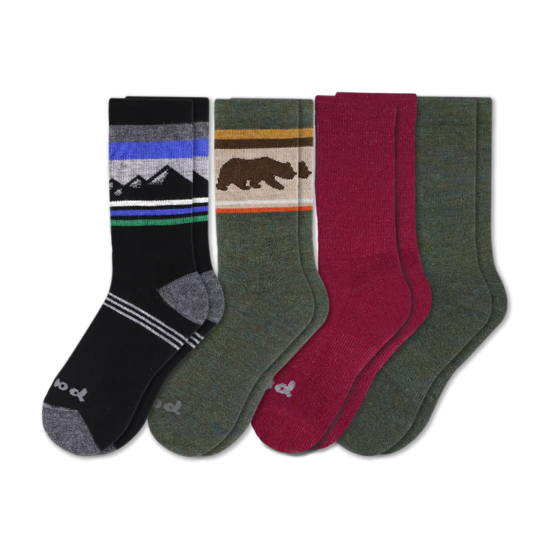 4 Pack - Men's Crew Pacas Socks - Image 111