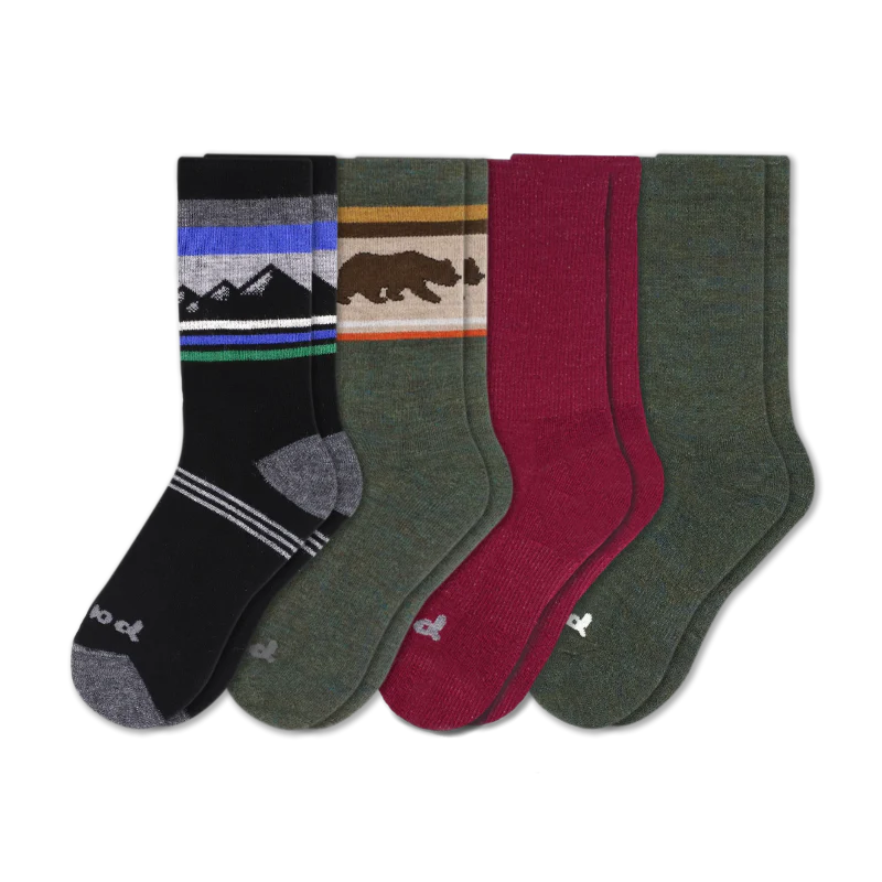4 Pack - Men's Crew Pacas Socks - Image 112