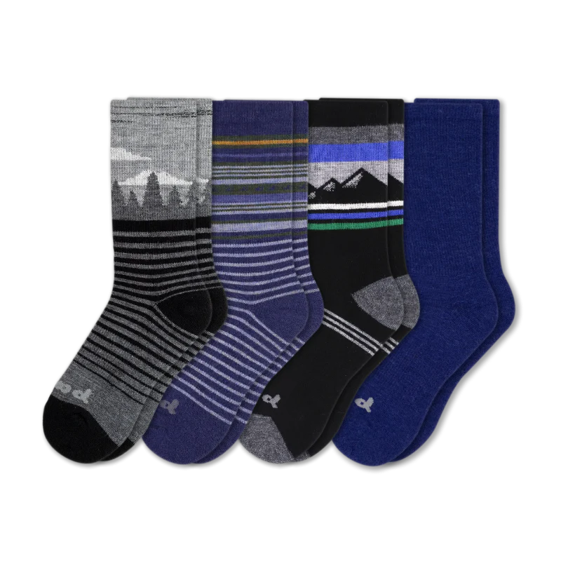 4 Pack - Men's Crew Pacas Socks - Image 128