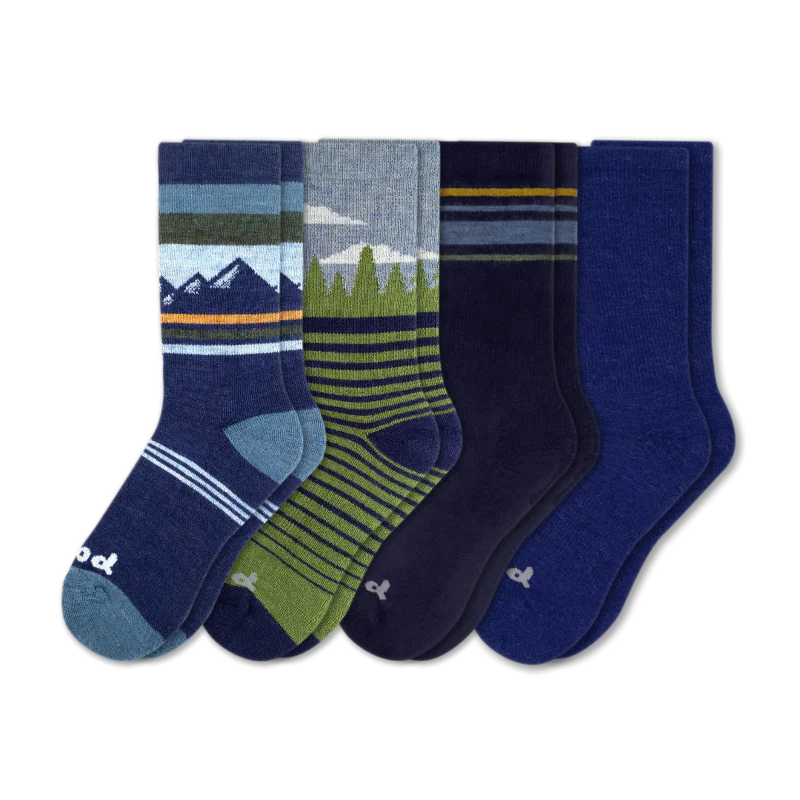 4 Pack - Men's Crew Pacas Socks - Image 142