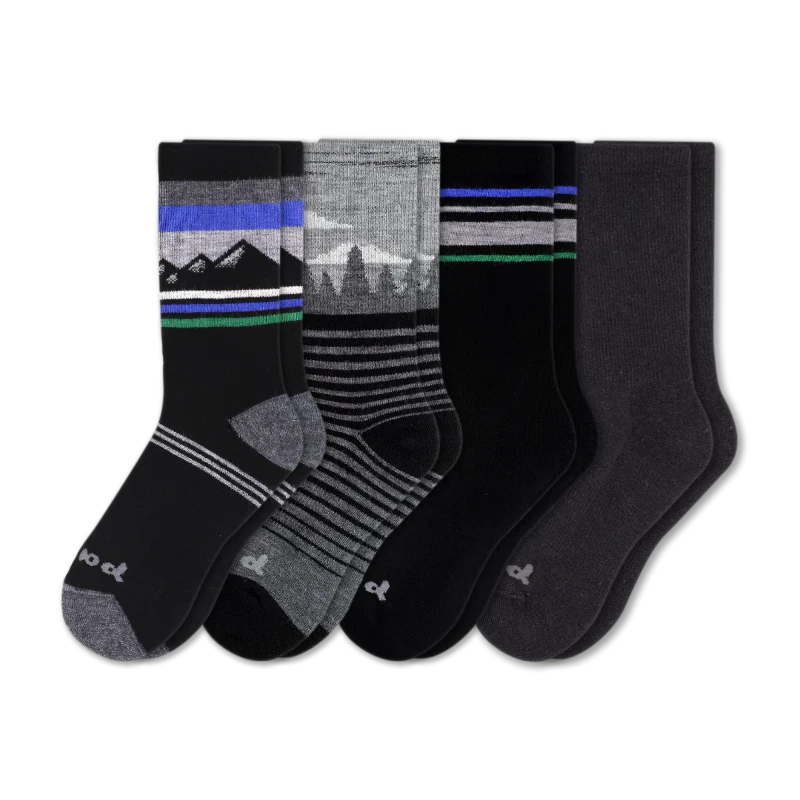 4 Pack - Men's Crew Pacas Socks - Image 143