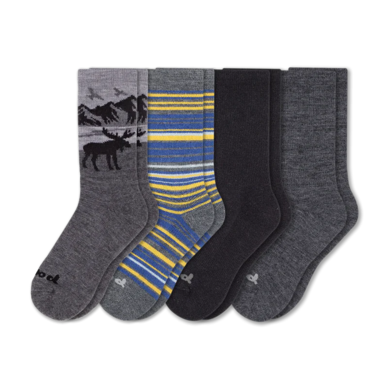 4 Pack - Men's Crew Pacas Socks - Image 159