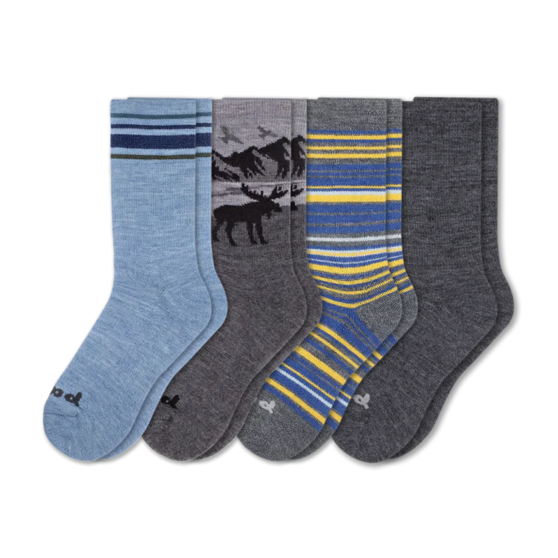 4 Pack - Men's Crew Pacas Socks - Image 166