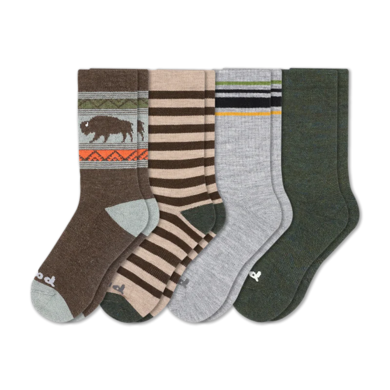 4 Pack - Men's Crew Pacas Socks - Image 167