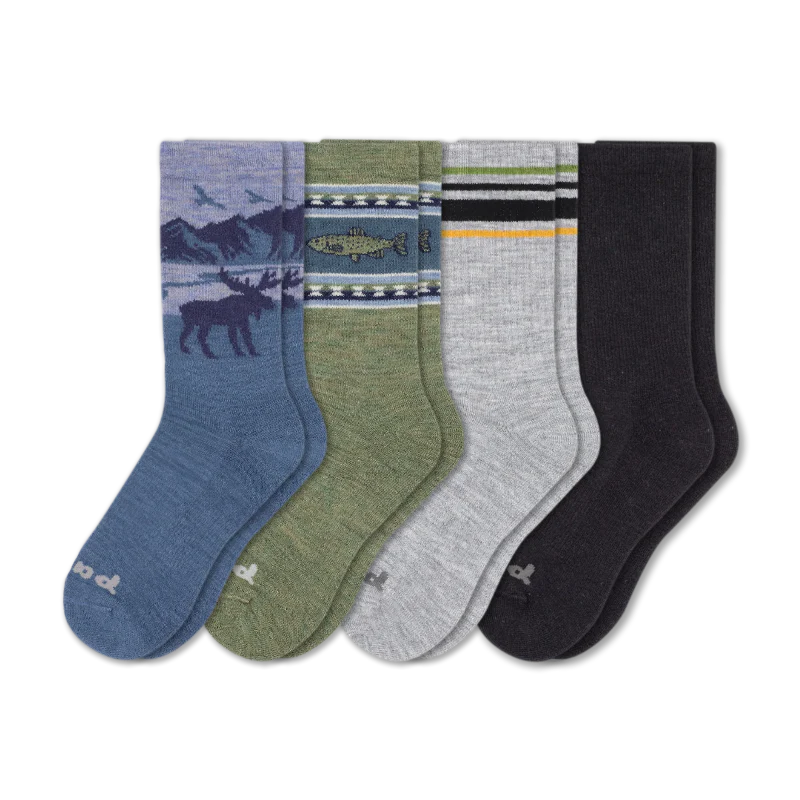 4 Pack - Men's Crew Pacas Socks - Image 172