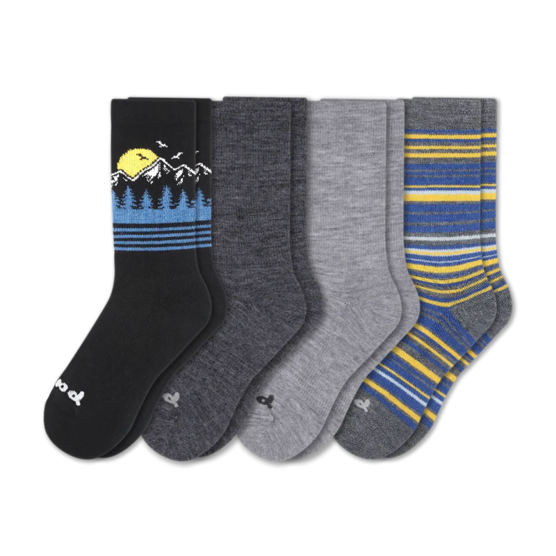 4 Pack - Men's Crew Pacas Socks - Image 176
