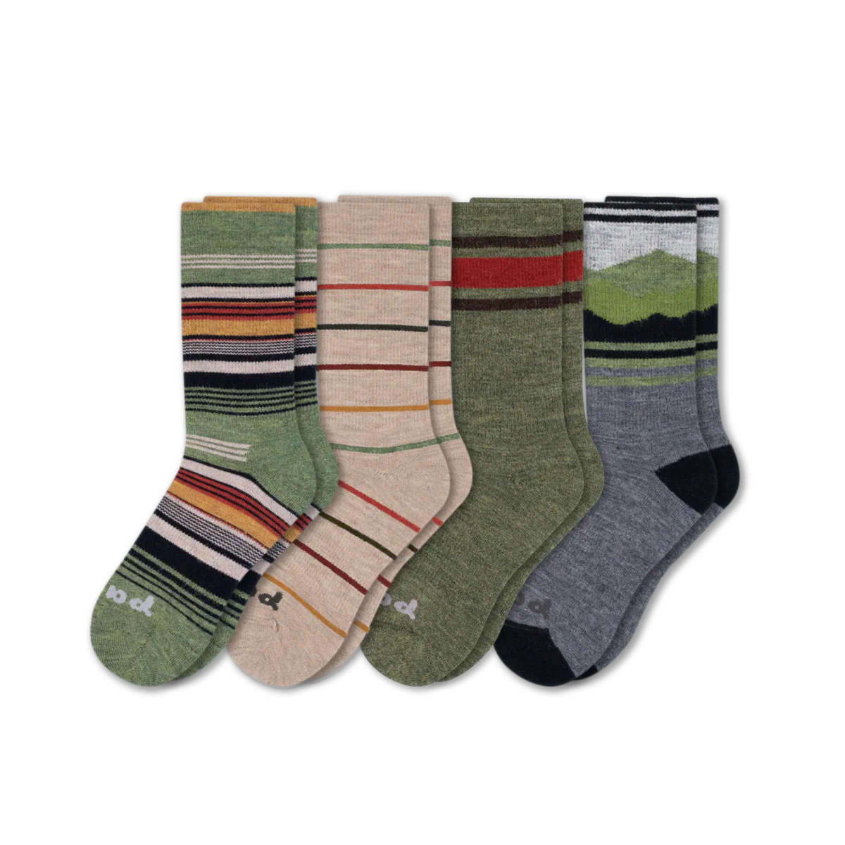 4 Pack - Men's Crew Pacas Socks - Image 18