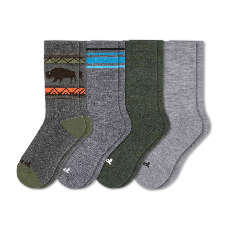 4 Pack - Men's Crew Pacas Socks - Image 180
