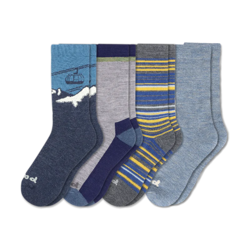 4 Pack - Men's Crew Pacas Socks - Image 186
