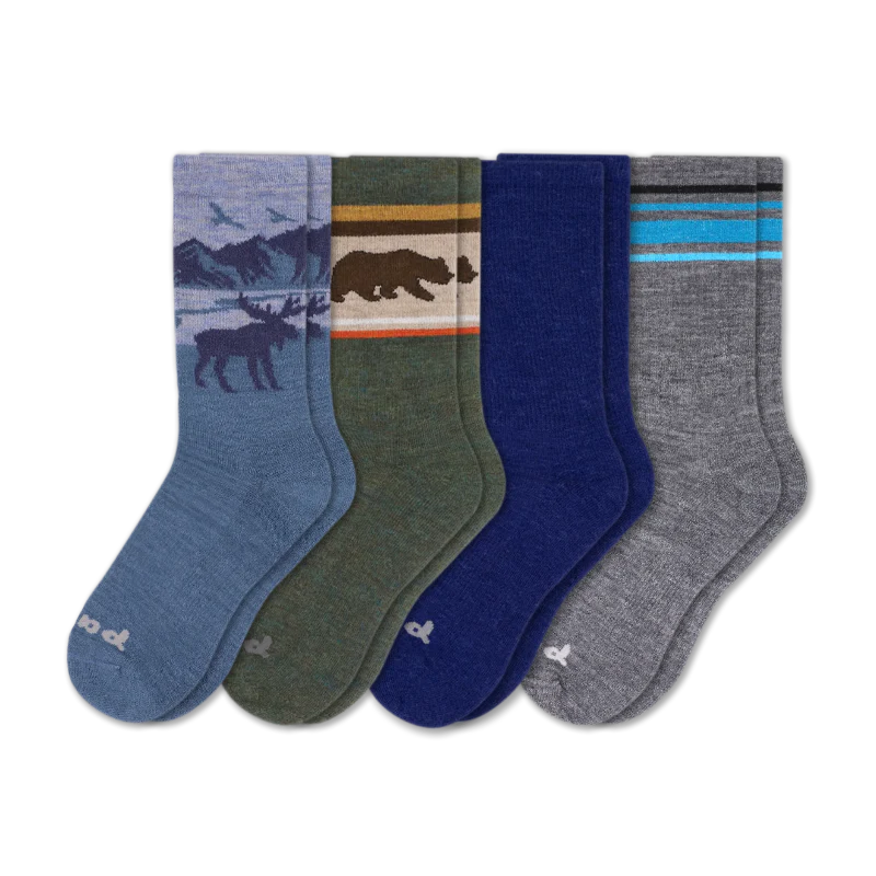 4 Pack - Men's Crew Pacas Socks - Image 188