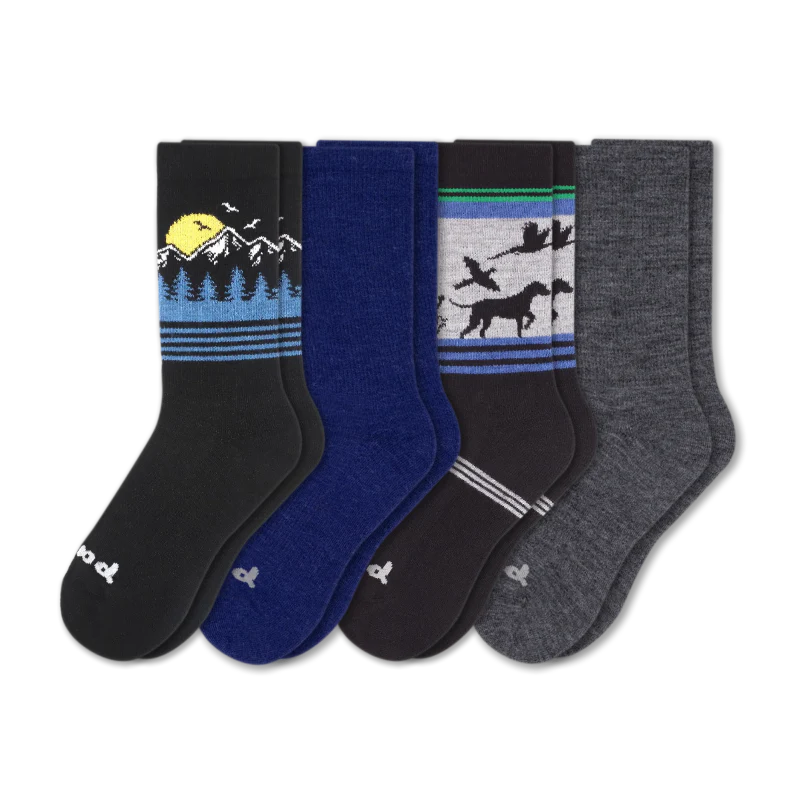 4 Pack - Men's Crew Pacas Socks - Image 196
