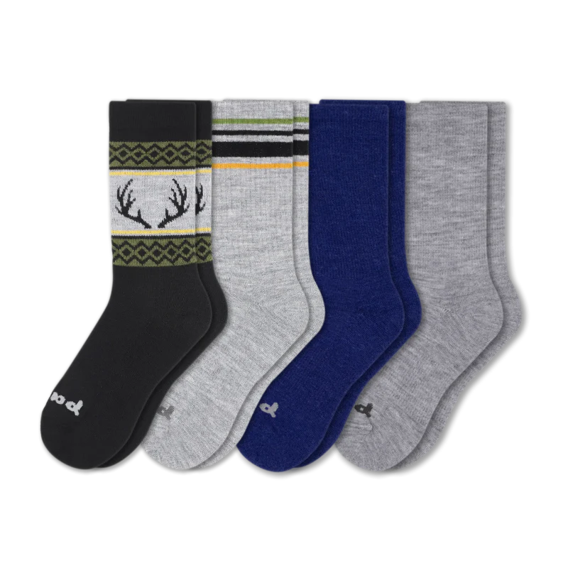 4 Pack - Men's Crew Pacas Socks - Image 197