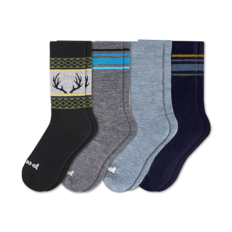 4 Pack - Men's Crew Pacas Socks - Image 203