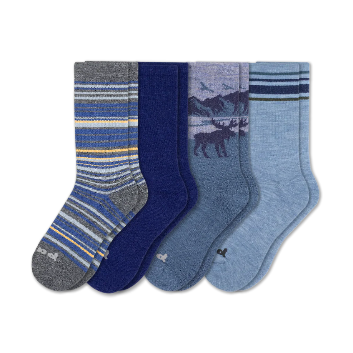 4 Pack - Men's Crew Pacas Socks - Image 225
