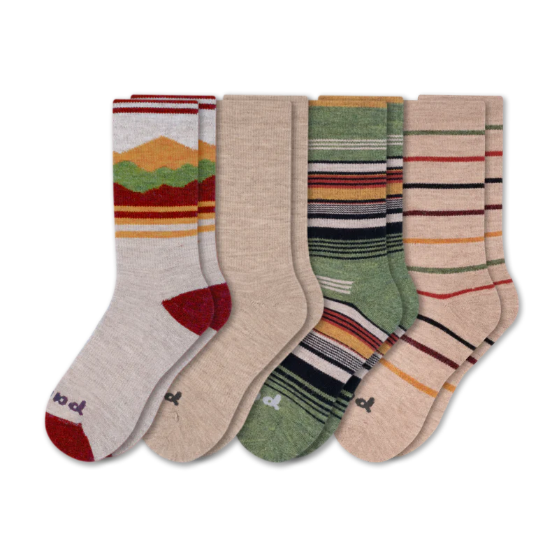4 Pack - Men's Crew Pacas Socks - Image 34