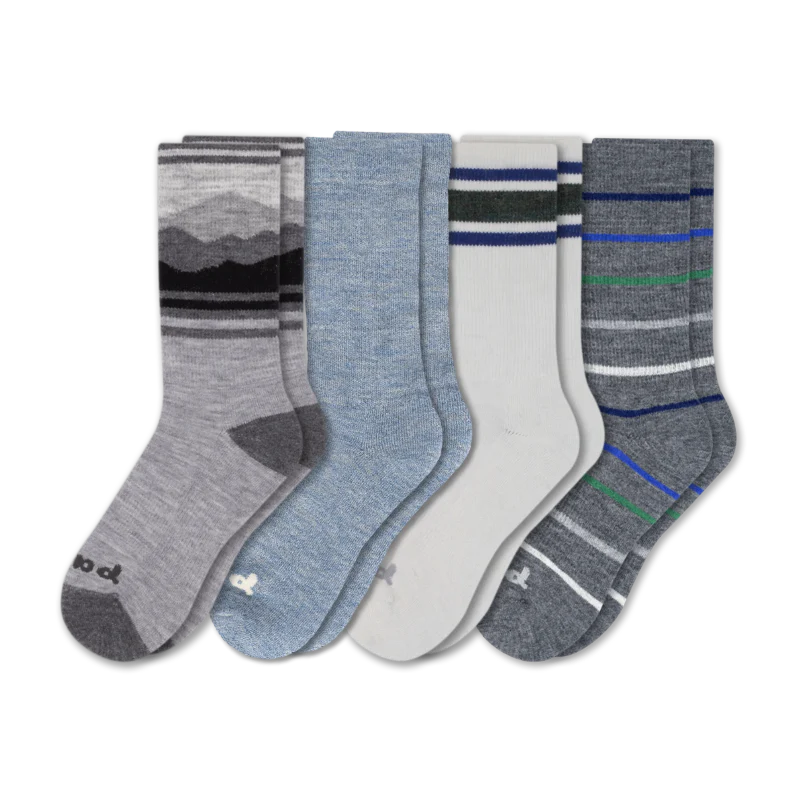 4 Pack - Men's Crew Pacas Socks - Image 48