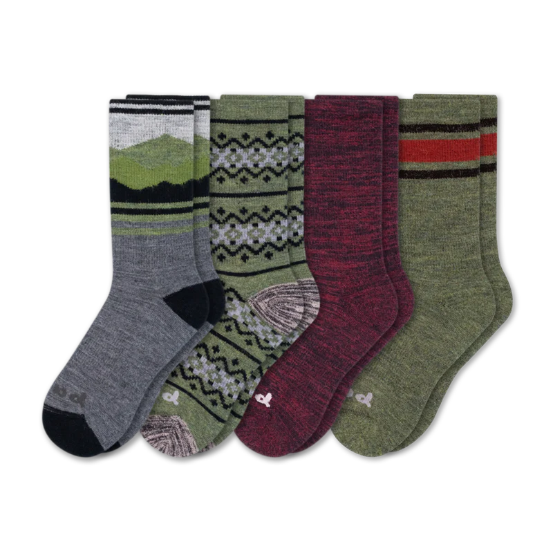 4 Pack - Men's Crew Pacas Socks - Image 64