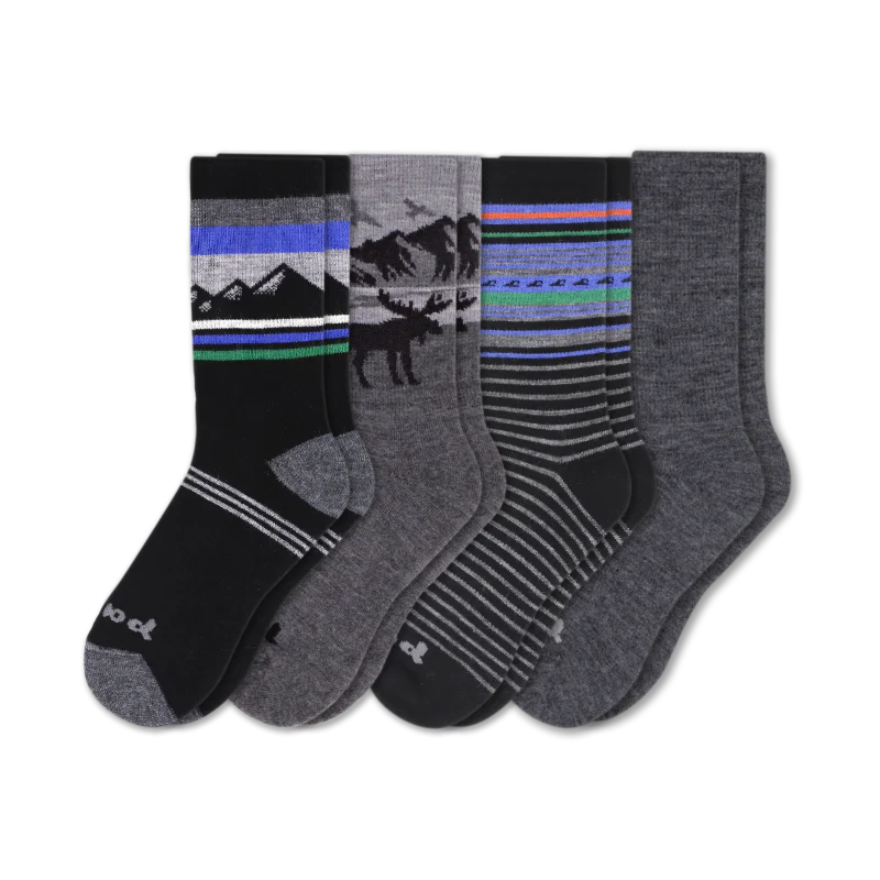 4 Pack - Men's Crew Pacas Socks - Image 78