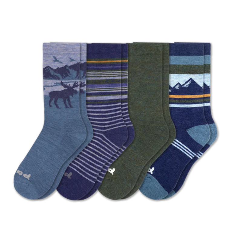 4 Pack - Men's Crew Pacas Socks - Image 86