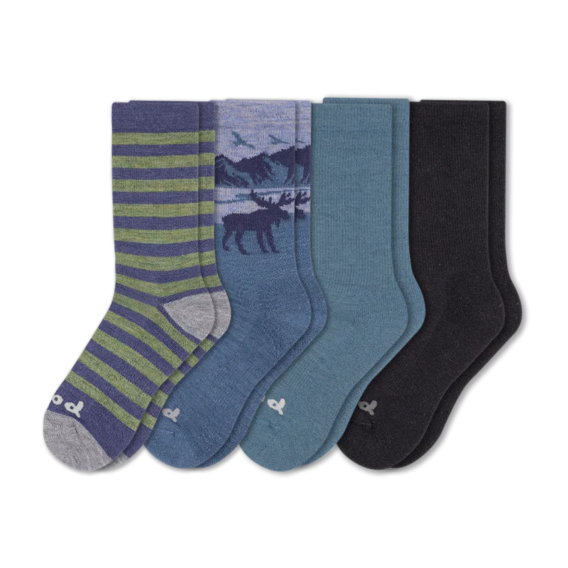 4 Pack - Men's Crew Pacas Socks - Image 97