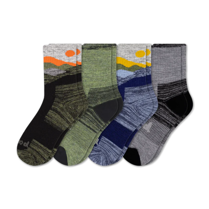 4 Pack - Men's Hiking Crew Pacas Socks - Image 3