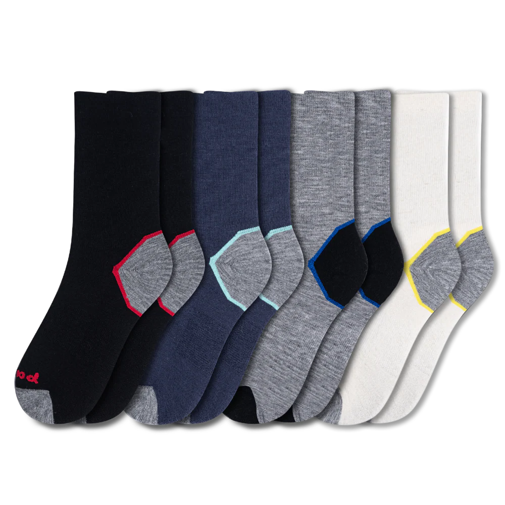 4 Pack - Men's Light-Weight Crew Pacas Socks - Image 10