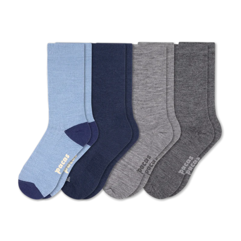 4 Pack - Men's Light-Weight Crew Pacas Socks - Image 100