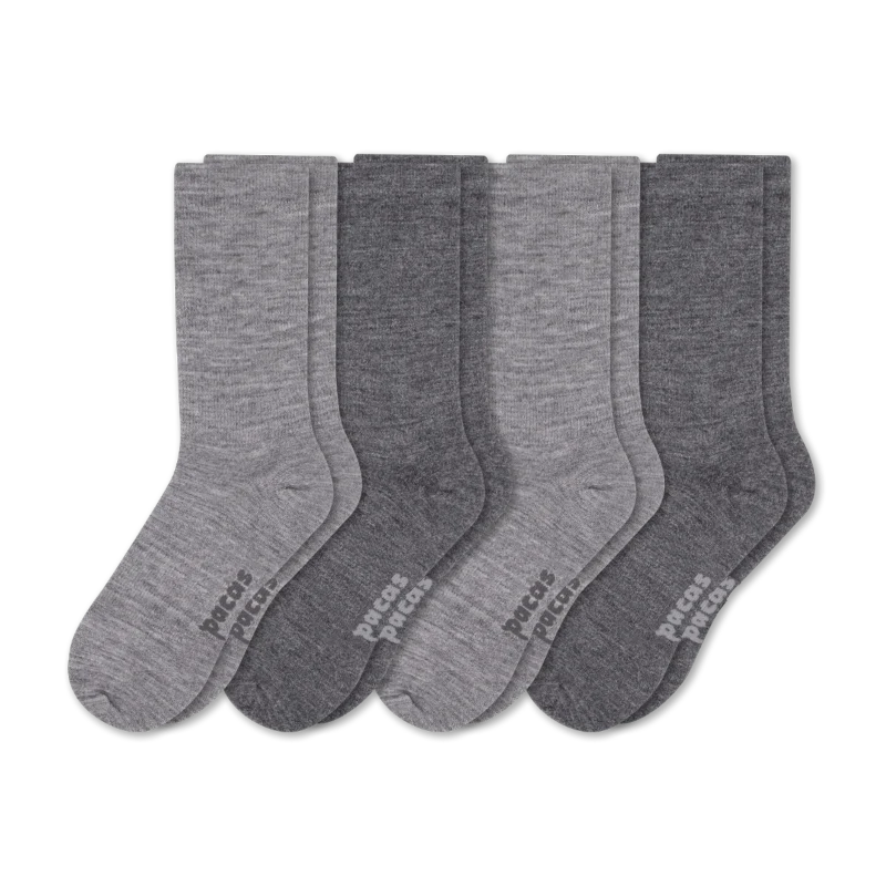 4 Pack - Men's Light-Weight Crew Pacas Socks - Image 107