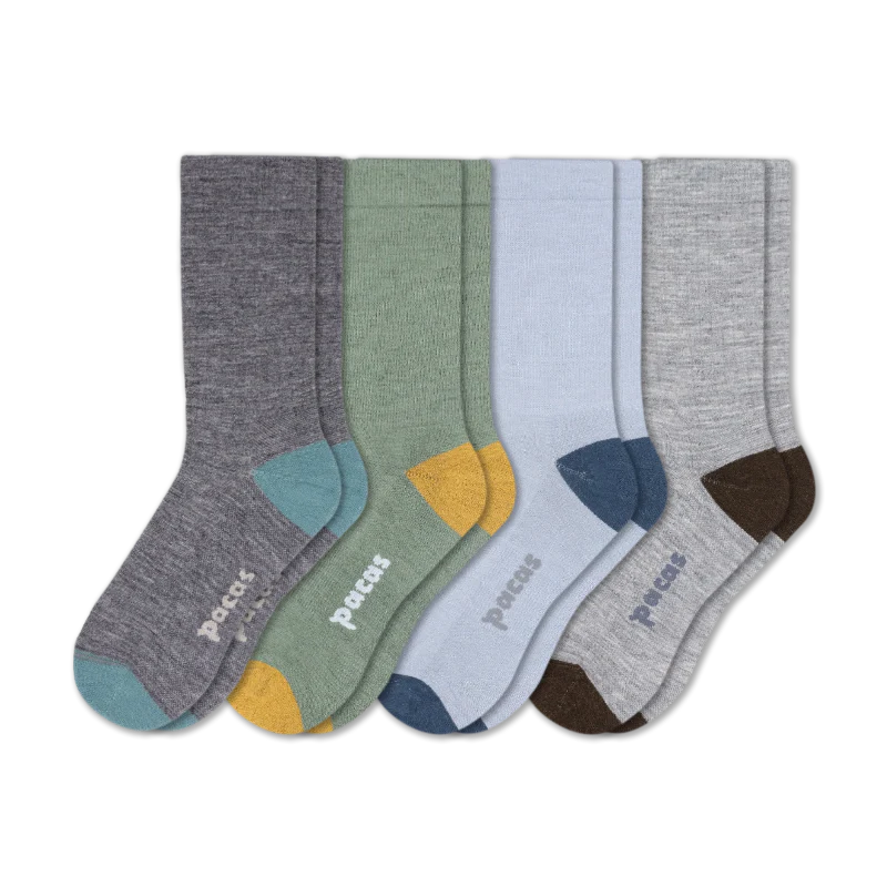 4 Pack - Men's Light-Weight Crew Pacas Socks - Image 119