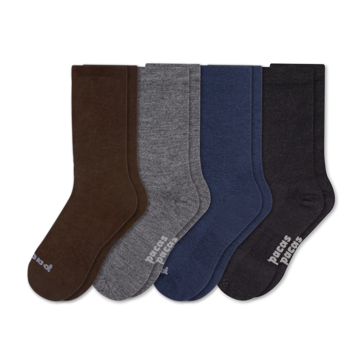 4 Pack - Men's Light-Weight Crew Pacas Socks - Image 143