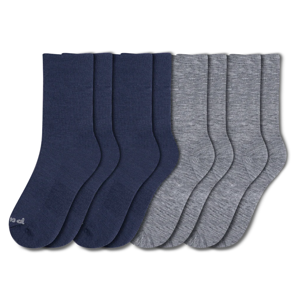 4 Pack - Men's Light-Weight Crew Pacas Socks - Image 15