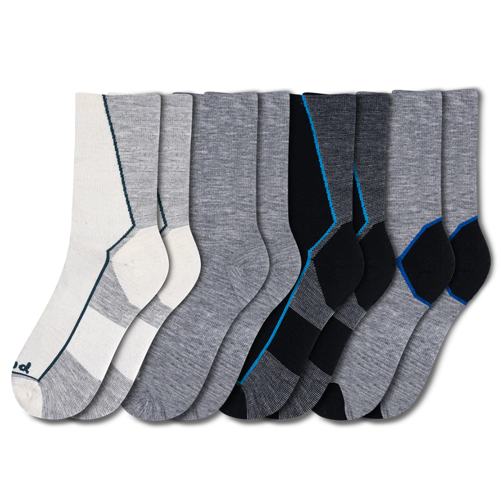 4 Pack - Men's Light-Weight Crew Pacas Socks - Image 20