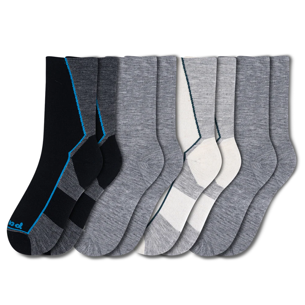 4 Pack - Men's Light-Weight Crew Pacas Socks - Image 21