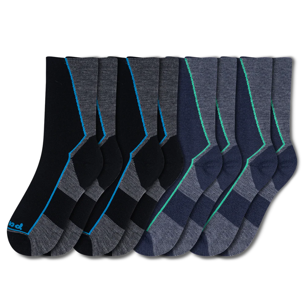 4 Pack - Men's Light-Weight Crew Pacas Socks - Image 24