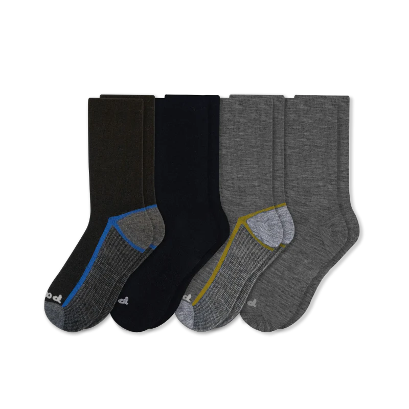 4 Pack - Men's Light-Weight Crew Pacas Socks - Image 44