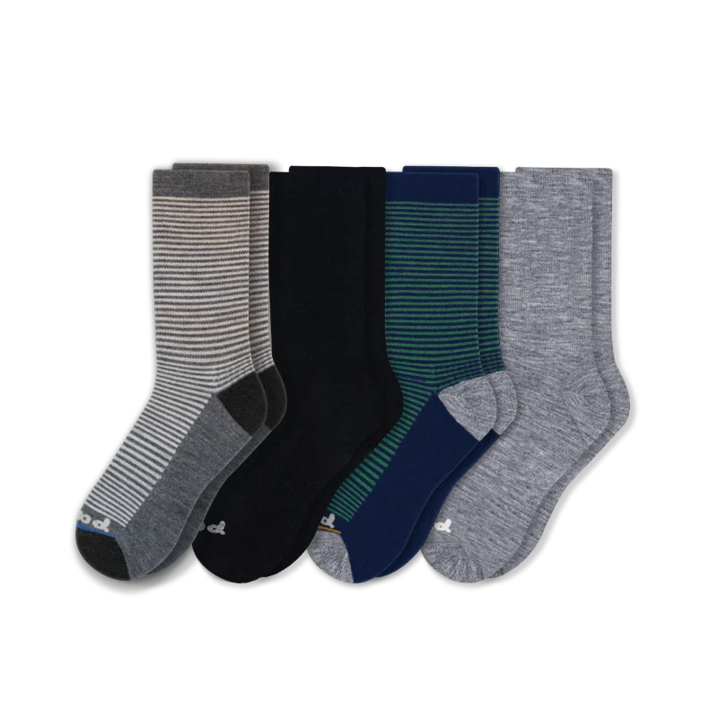 4 Pack - Men's Light-Weight Crew Pacas Socks - Image 45