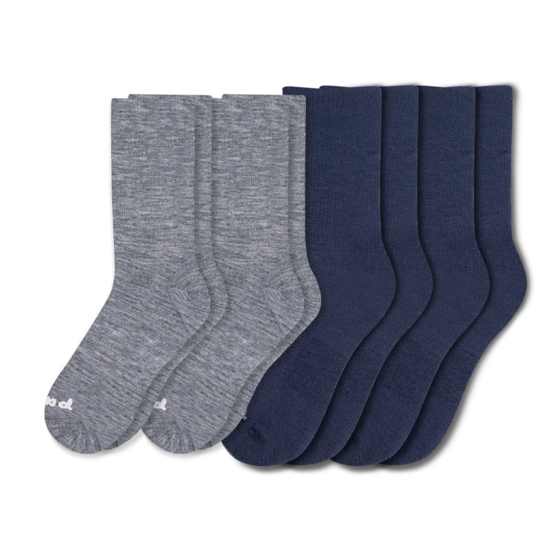 4 Pack - Men's Light-Weight Crew Pacas Socks - Image 48