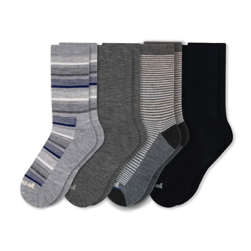 4 Pack - Men's Light-Weight Crew Pacas Socks - Image 49