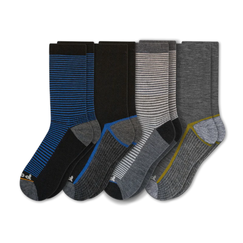 4 Pack - Men's Light-Weight Crew Pacas Socks - Image 53