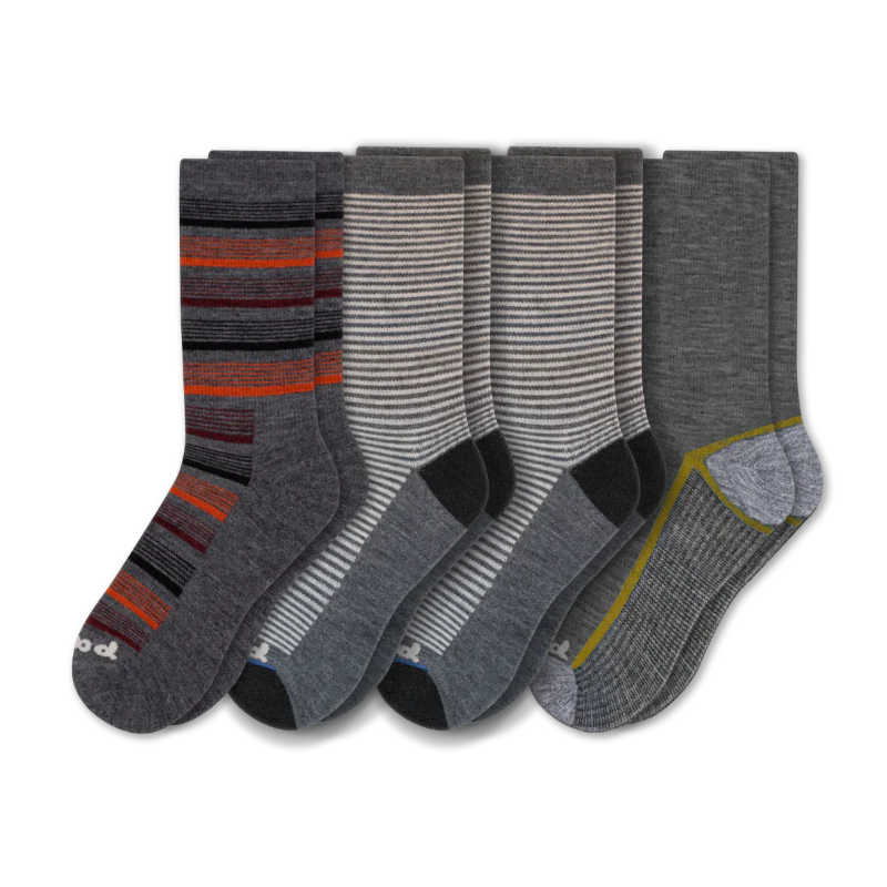 4 Pack - Men's Light-Weight Crew Pacas Socks - Image 55
