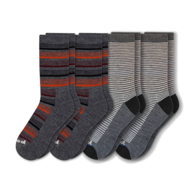 4 Pack - Men's Light-Weight Crew Pacas Socks - Image 59