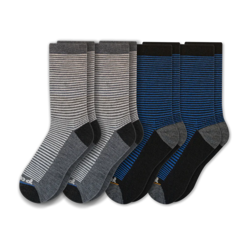 4 Pack - Men's Light-Weight Crew Pacas Socks - Image 60