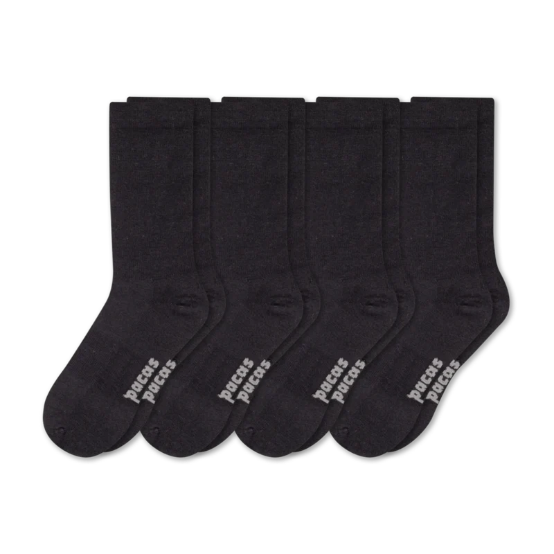 4 Pack - Men's Light-Weight Crew Pacas Socks - Image 65