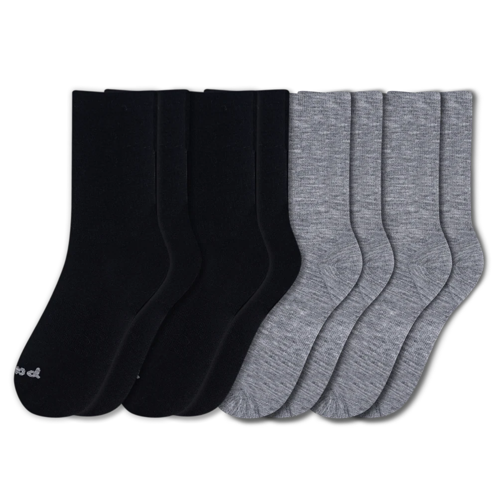 4 Pack - Men's Light-Weight Crew Pacas Socks - Image 7