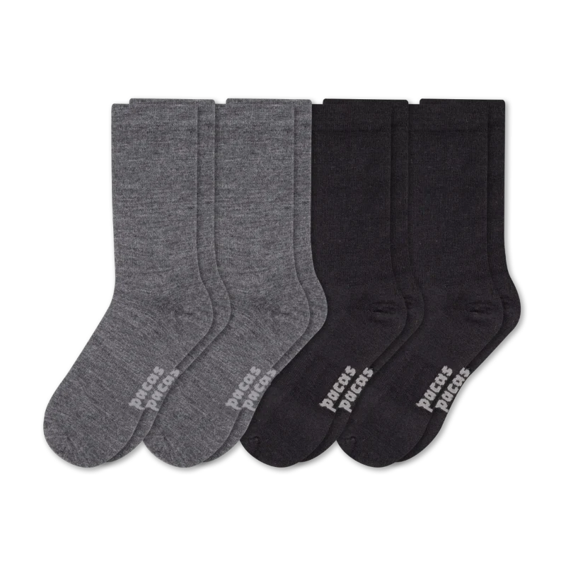 4 Pack - Men's Light-Weight Crew Pacas Socks - Image 73