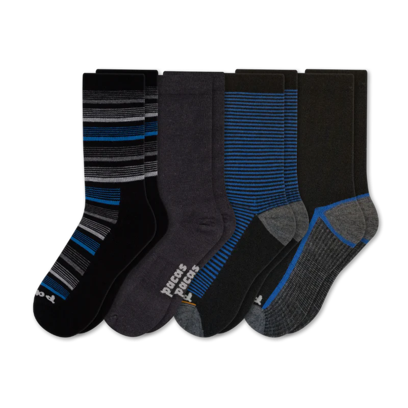 4 Pack - Men's Light-Weight Crew Pacas Socks - Image 75