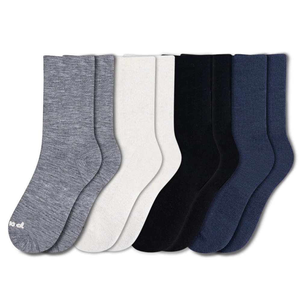 4 Pack - Men's Light-Weight Crew Pacas Socks - Image 8