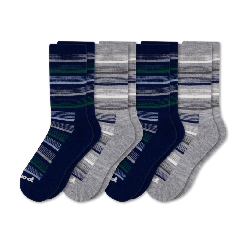 4 Pack - Men's Light-Weight Crew Pacas Socks - Image 85