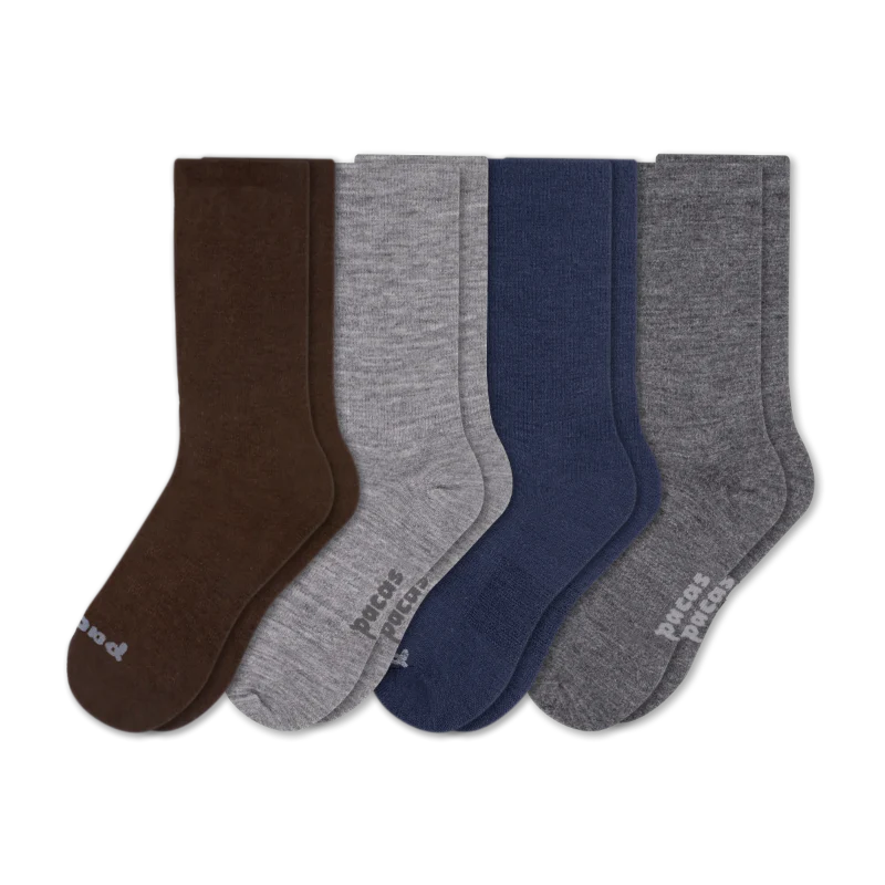 4 Pack - Men's Light-Weight Crew Pacas Socks - Image 90