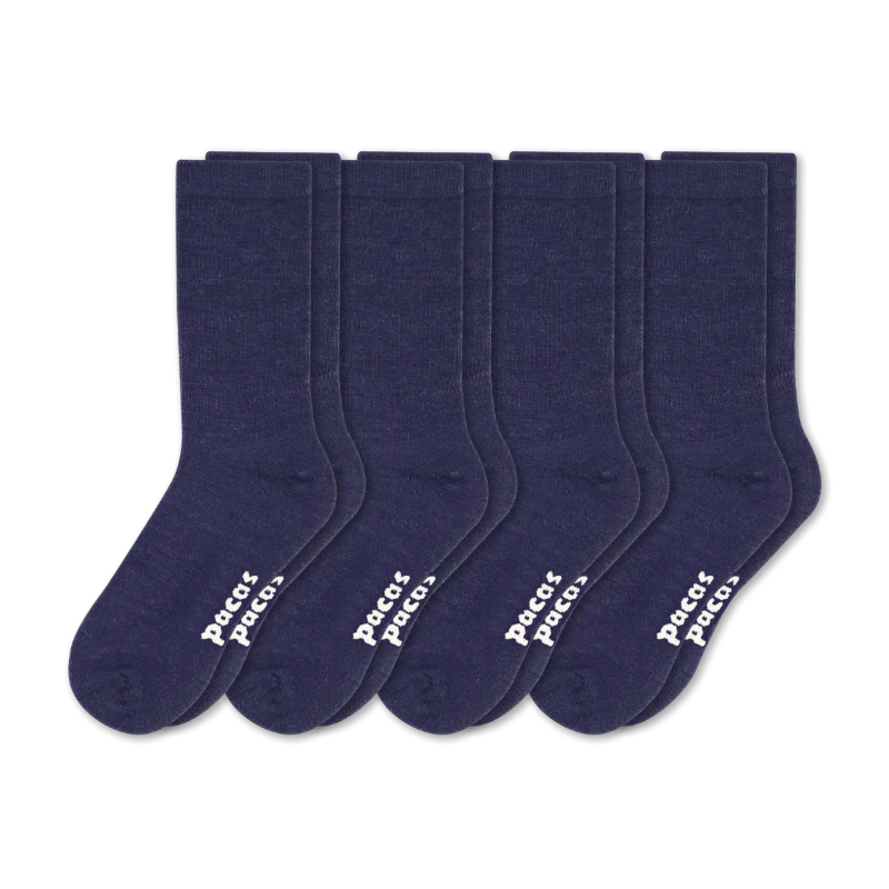 4 Pack - Men's Light-Weight Crew Pacas Socks - Image 92